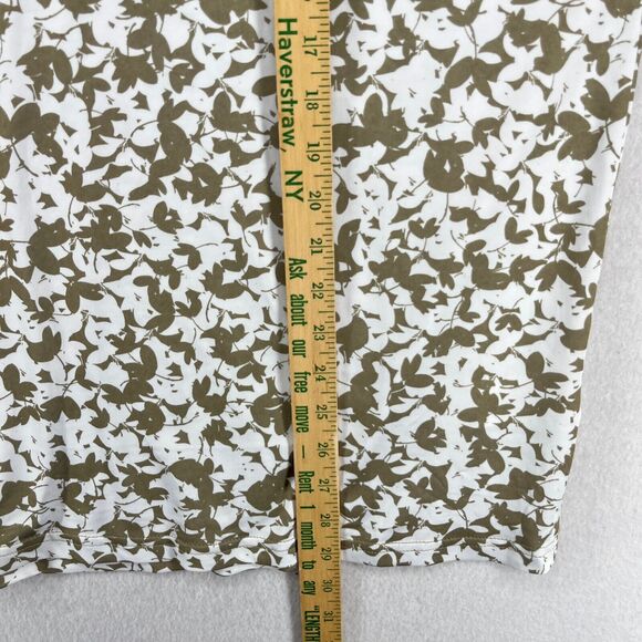 MICHAEL KORS Shirt Men L Golf Polo Short Sleeve Floral Camo Performance Olive - Picture 12 of 13